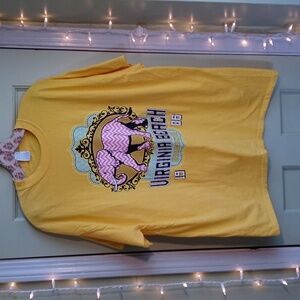 Men's Gildan Virginia Beach elephant 🐘 heavy cotton thick bright yellow XL